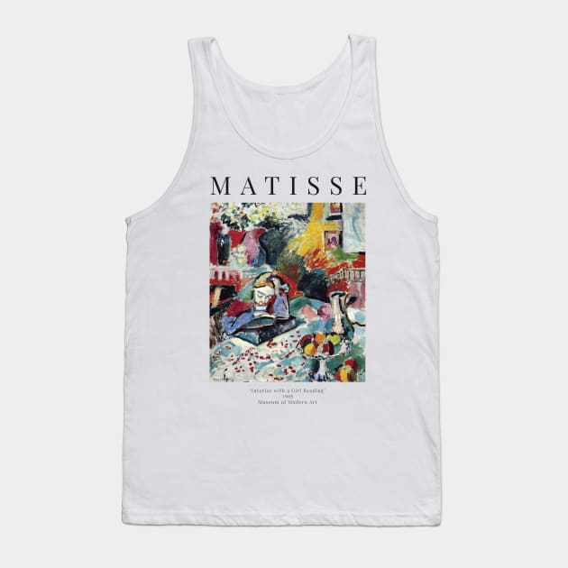 Henri Matisse - Interior with a Girl Reading - Exhibition Poster Tank Top by studiofrivolo